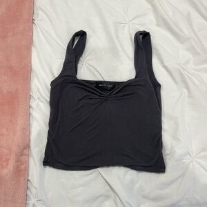 grey sinched tank top